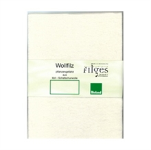 Filges filt, 100% økologisk uld<br /> 20 x 30 cm, Farveløs/neutral