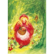 Plakat - Rødhætte i skoven, 1 stk, (22,5 x 30 cm)