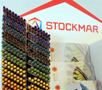 Stockmar farveblyanter<br />Display i acryl med Trekantet blyanter